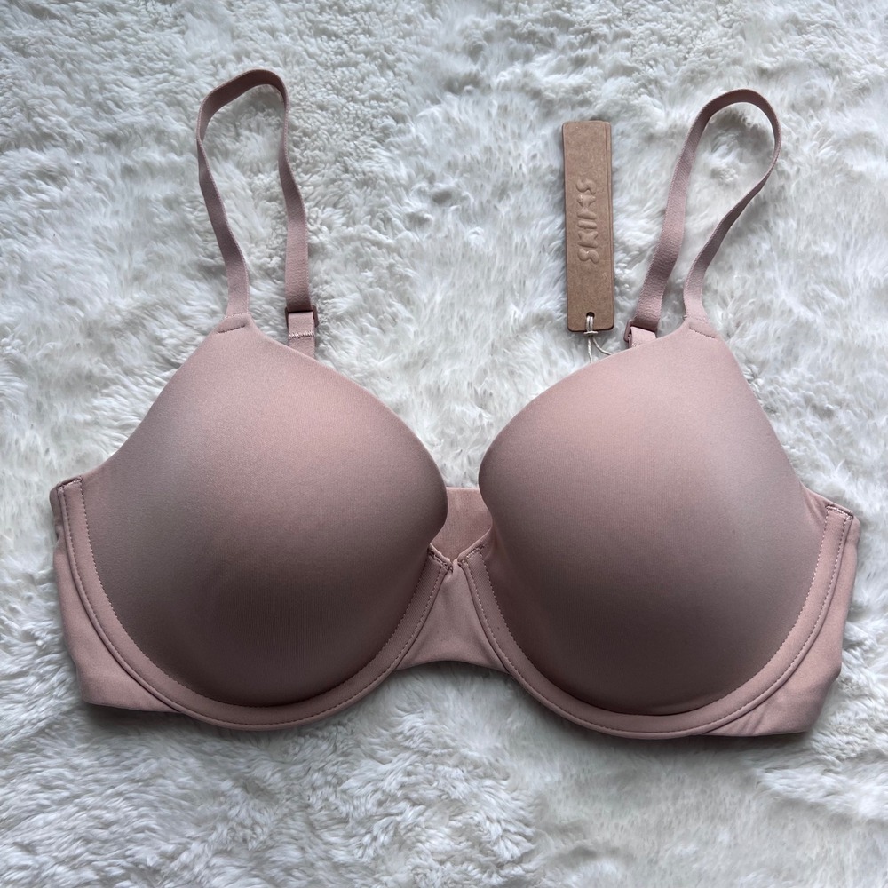 SKIMS Fits Everybody T-Shirt Bra Mica Tan Nude Underwire 34C BR-UWR-2294 NEW